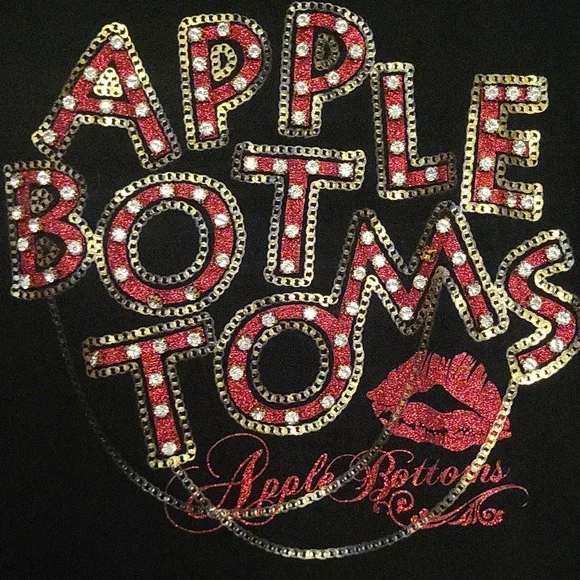 Apple Bottoms RARE FIND stretchy top with Vibrant Bling Graphic M - Picture 4 of 7